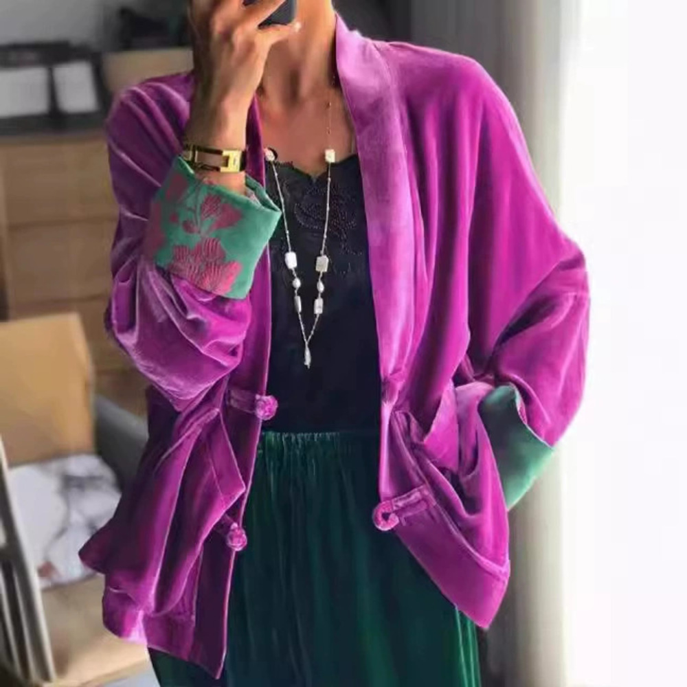 ZARA Women New Chinese Style Retro Frog Button Tang Jacket Spring Autumn